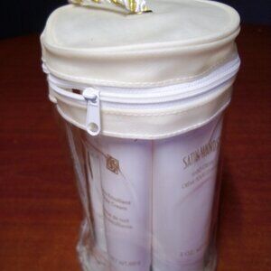 Mary Kay Satin Hands Pampering Set Cleansing Buffing Night Cream & Hand Gel NEW